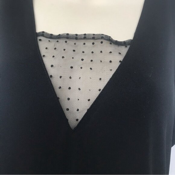 French Connection Sheer Lace Top Tunic Shift A Line Dress Stretch Sleeveless S - Picture 6 of 16